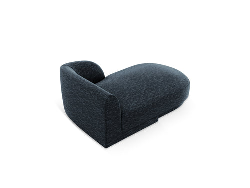 Micadoni rechter chaise longue Miley chenille, koningsblauw - 156x90x70cm