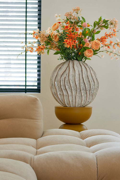 Mica Decorations Jovi Vaas - L43 x B23 x H41 cm - Keramiek - Wit - vtwonen shop