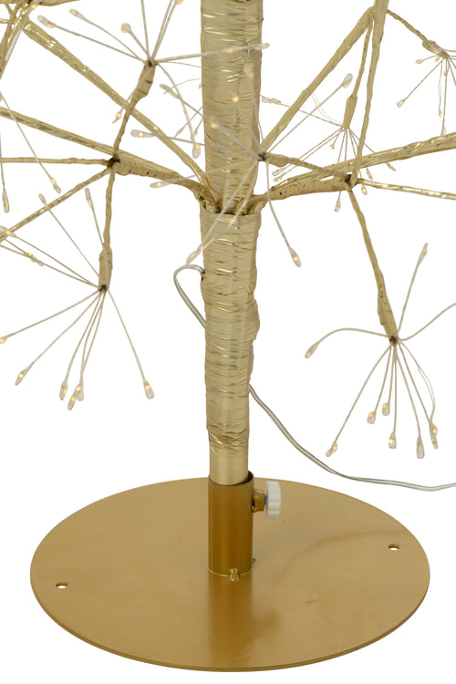 J-Line decoratie Boom - warm witte - ijzer - goud - large - LED lichtjes - vtwonen shop