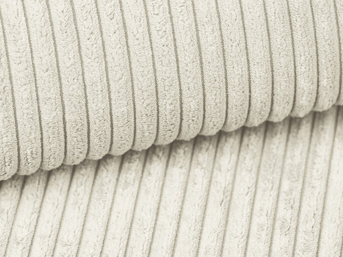 LaMiaSofa 3-zits slaapbank Como - ribfluweel - lichtbeige - 195x100x80