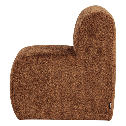 WOOOD eetbank 84 cm rugleuning Mojo Base - Wollig - Roestbruin - 83x84x76