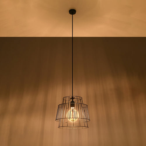 Sollux Lighting Hanglamp GATE zwart - 35x35x130cm