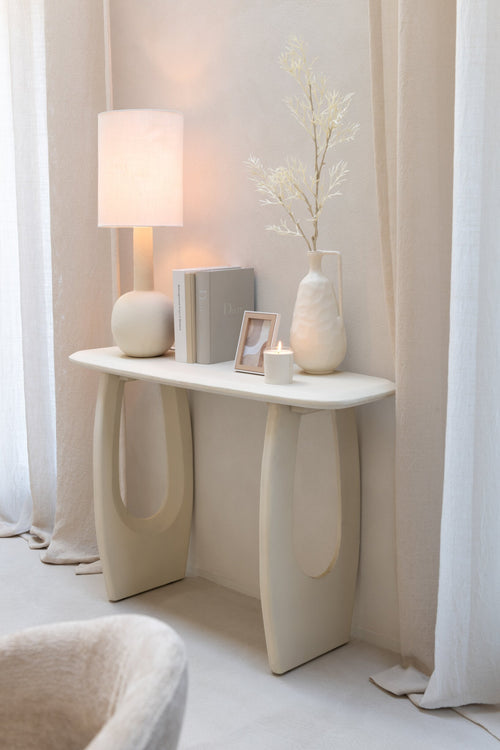 J-Line console Mark - hout - wit