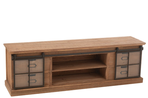 J-Line tv kast Mia - dennenhout - naturel