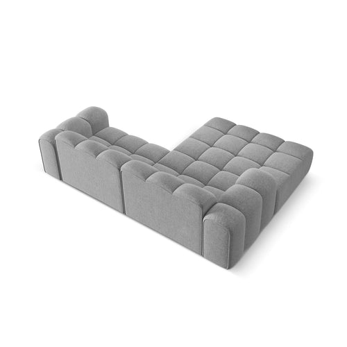 Cosmopolitan Design - Linker hoekbank Treno 3-zits, chenille lichtgrijs - 184x240x70cm