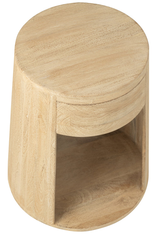 J-Line bijzettafel Drawn - hout/mdf - naturel
