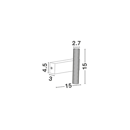 Nova Luce PARON Up & Down wandlamp zandwit LED 6W 326lm 3000K