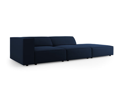 Cosmopolitan Design Rechte bank Arendal 4-zits, flueel, koningsblauw - 102x262x70cm