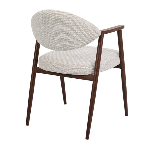 DÉJA Living Eetkamerstoel Karup - Beige/Walnoot - Set van 2 - vtwonen shop