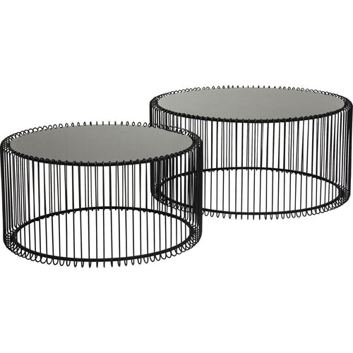 Kare Design Salontafel Wire Zwart (2/Set) - vtwonen shop