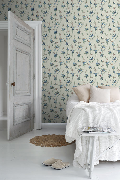 Borastapeter behang bloemen groen - 53 cm x 10.05 m - 660843 - vtwonen shop