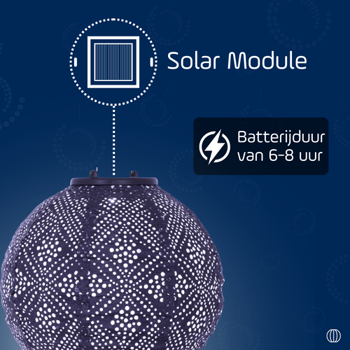 Lumiz solar lampion topaze rond - 20cm - future dusk