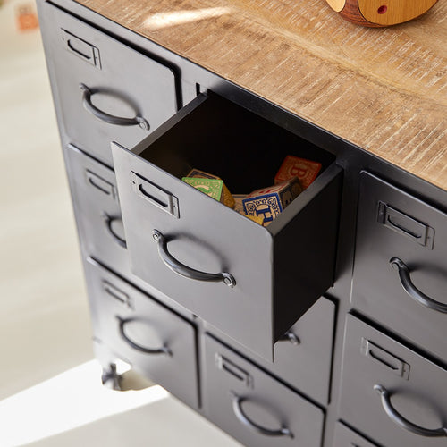 Tikamoon Metalen kindercommode - Zwart
