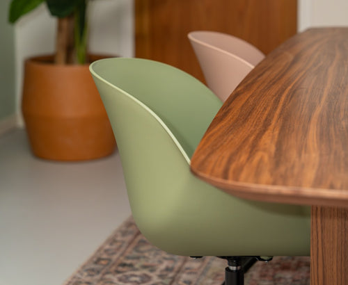 MaximaVida eetkamerstoel Cuyp XXL olijfgroen  buisframe stoelpoten- 2 stuks