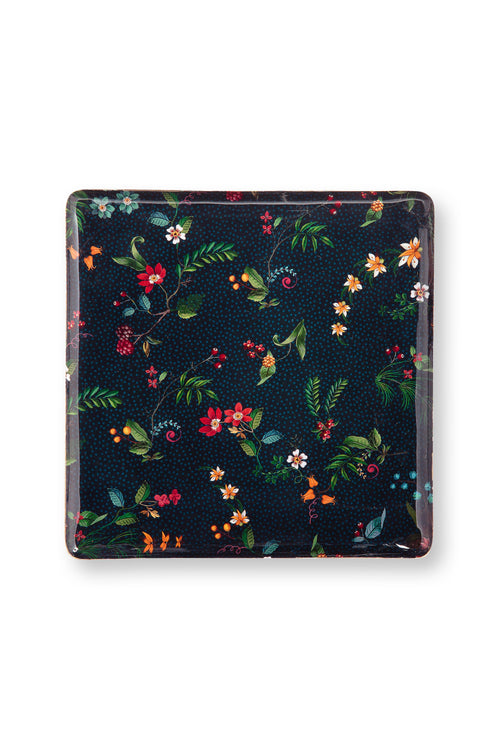 Pip Studio Dienblad Berry Blues - Vierkant - Donkerblauw - 30.5x30.5cm