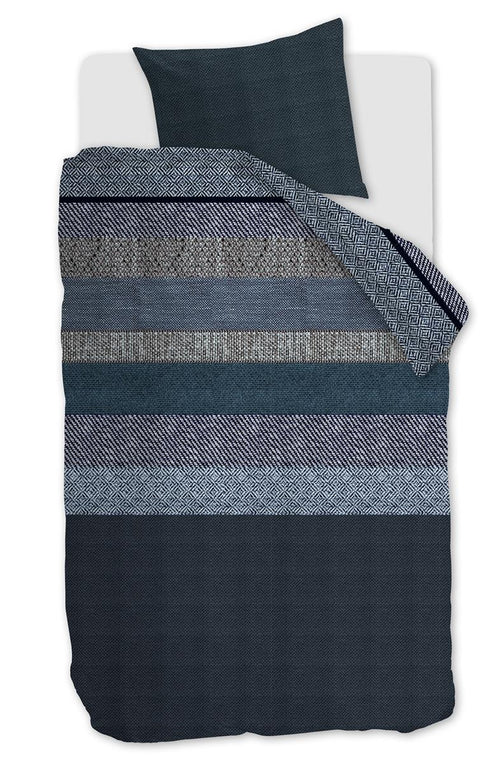 Beddinghouse Enzo dekbedovertrek - Eenpersoons - 140x200/220 cm - Blauw - vtwonen shop