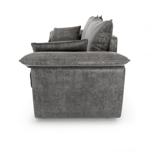 Sia Home - Rechte bank SASHA -  Fluweel - Grafiet grijs - 232cm - vtwonen shop