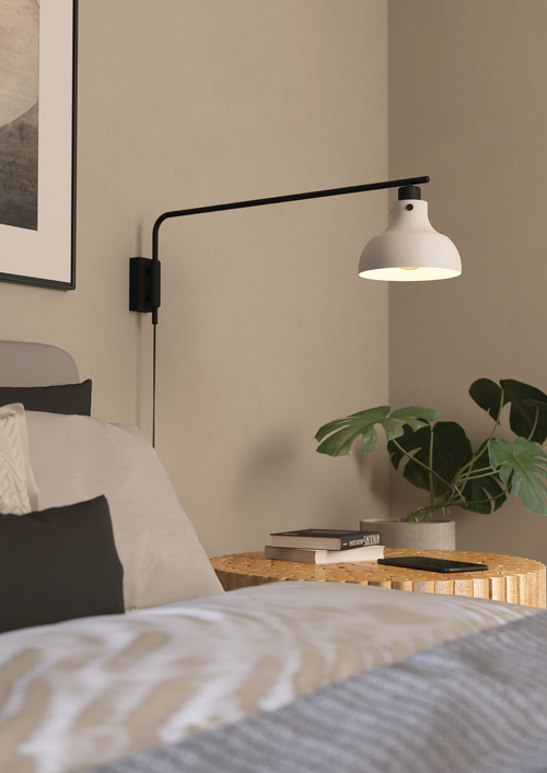 EGLO wandlamp Matlock - e27 - 25 cm - grijs/zwart - staal
