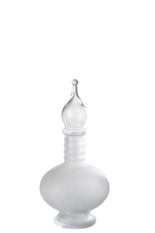 J-Line vaas + stop flesje deco joey - glas - transparant - small - vtwonen shop
