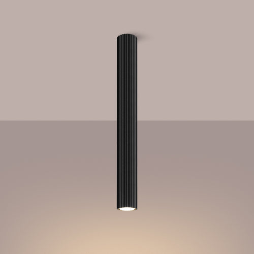 Sollux Lighting Plafondlamp KARBON 60 zwart - 6,5x6,5x60cm