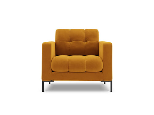 Cosmopolitan Design Fauteuil Bali flueel, geel - 96x87x75cm