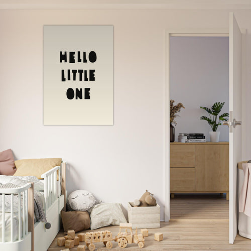 Artfulprints Poster Hello little one   - 70x100 cm - Zwart / Wit