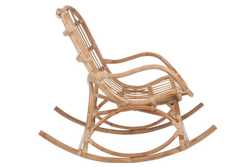 J-Line schommelstoel - rotan - naturel