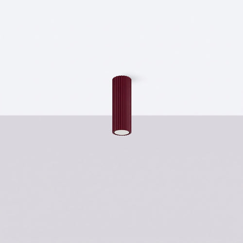 Sollux Lighting Plafondlamp KARBON 20 bordeaux - 6,5x6,5x20cm