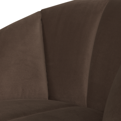 WOOOD draaifauteuil Mojo - Velvet - Bruin - 75x68x77