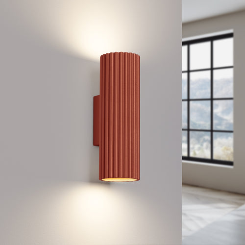 Sollux Lighting Wandlamp KARBON 20 rood oker - 6,5x8,5x20cm