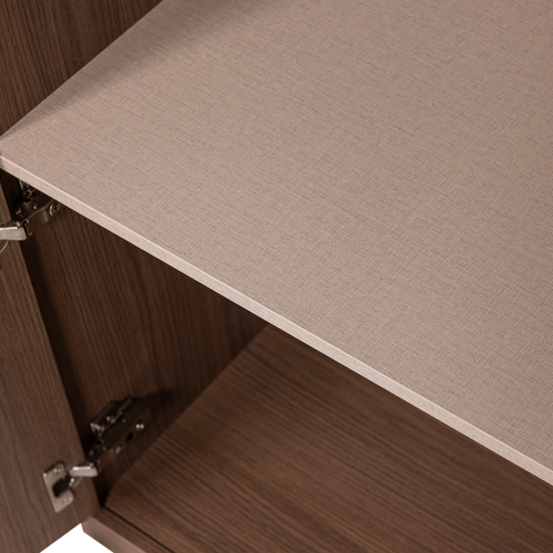 WOOOD smalle half open opbergkast Build - Walnoot Fineer - Bruin - 215x54x41