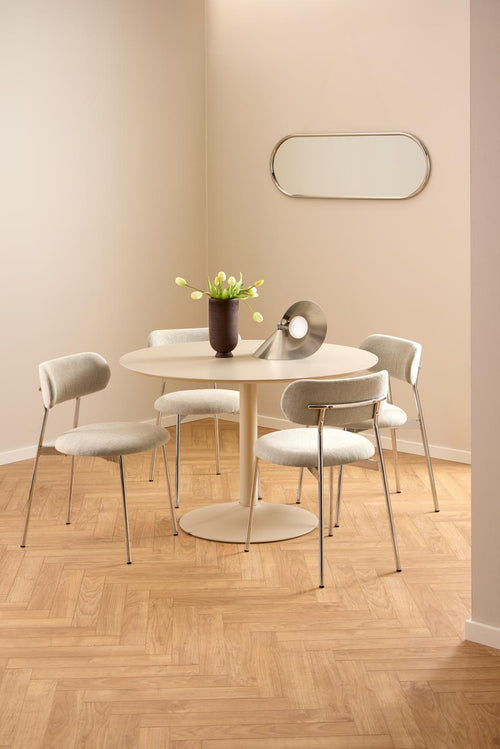 Rebellenclub Eetkamertafel Madrid - ø110 cm- Beige - vtwonen shop