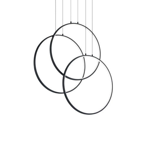 LED decoratieve geïntegreerde hanglamp zwart, 3000K