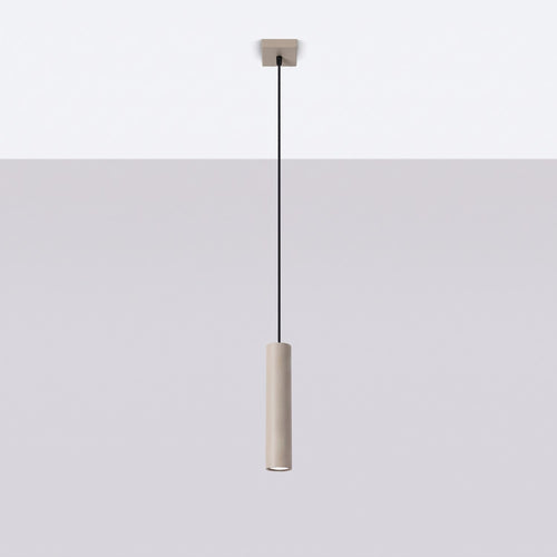 Sollux Lighting Hanglamp LAGOS 1 taupe - 8x8x100cm