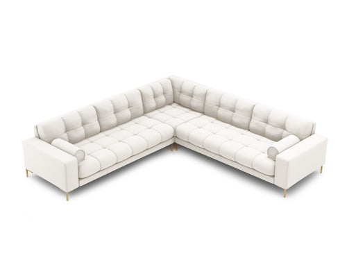 Cosmopolitan Design Symmetrische hoekbank Bali 6-zits, structurele stof, lichtbeige - 256x256x75cm