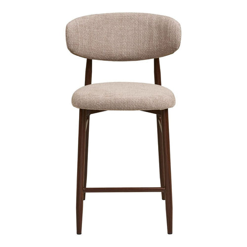 Nolon Jolien Barkruk 65 cm taupe mixed  - walnoten onderstel