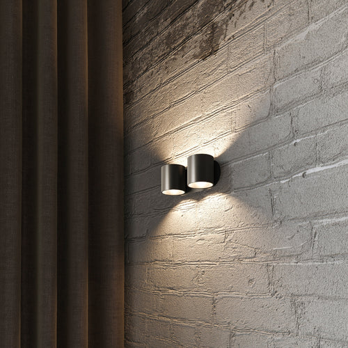 Sollux Lighting Wandlamp ORBIS 2 zwart - 26x12x10cm