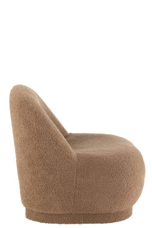 J-Line zetel Teddy Boucle - velvet - bruin