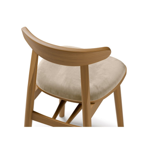 Set van 2 stoelen Bony flueel beige - 47x42x80cm