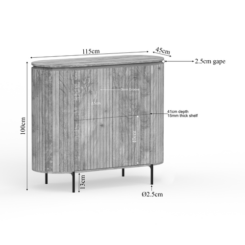 Starfurn  kabinet Lana - bruin - 45x115x100cm