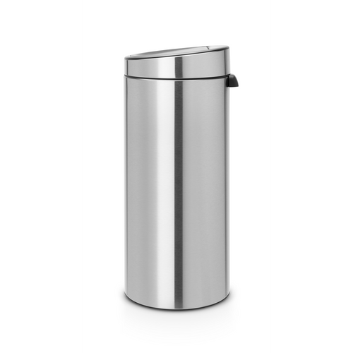 Brabantia Touch Bin New afvalemmer, 30 liter, kunststof binnenemmer - Matt Steel Fingerprint Proof
