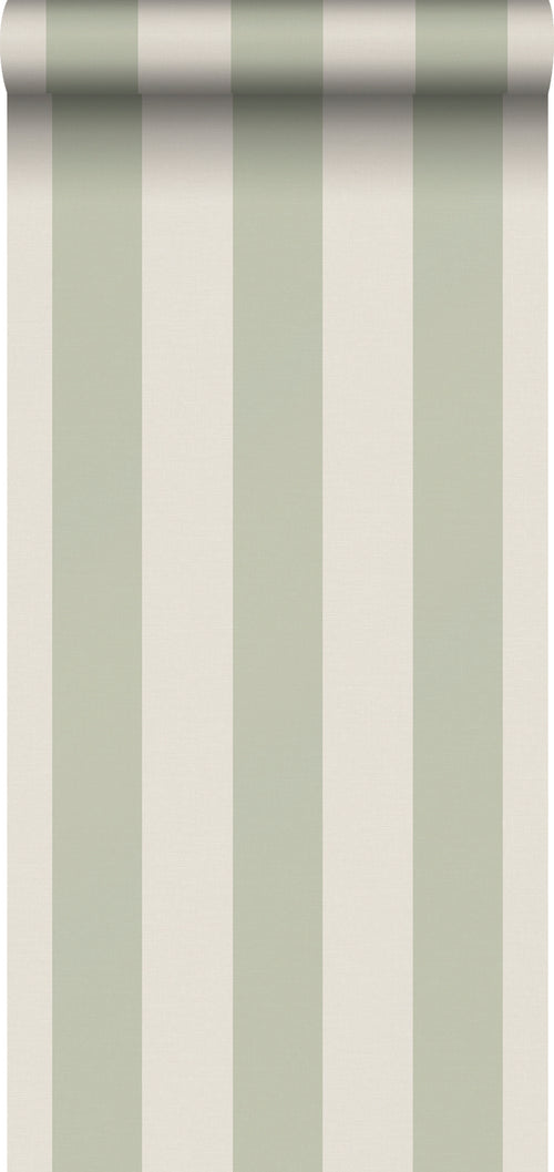 Sanders & Sanders behang strepen groen en beige - 53 cm x 10.05 m - 640689