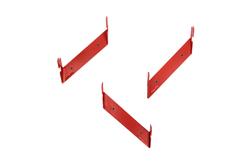 noo.ma GLIPS wandkapstokken set van 3 - Poppy Red - vtwonen shop