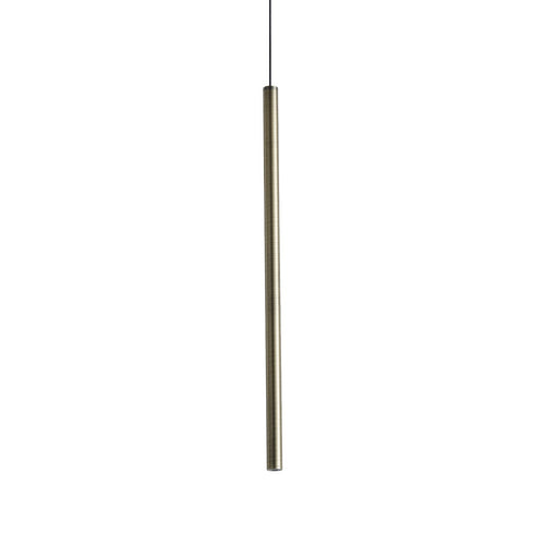 Ideal Lux LOOK Slanke hanglamp van 40 cm, messing, 1x LED 220lm 3000K