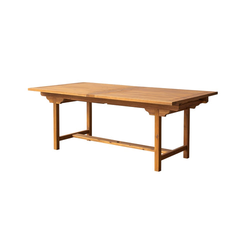 Tikamoon Rechthoekige tuintafel van massief acaciahout, met verlengblad voor 12 personen - Bruin - vtwonen shop