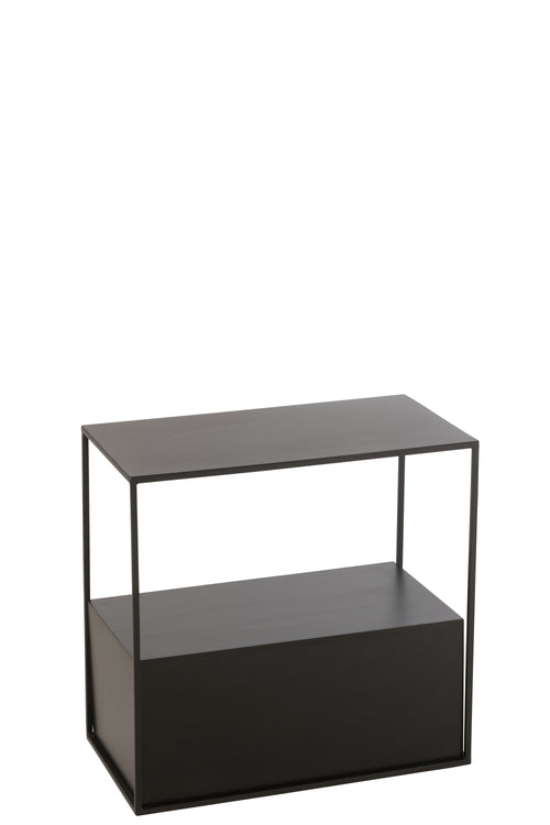 J-Line bijzettafel Rechthoek - metaal - zwart - vtwonen shop