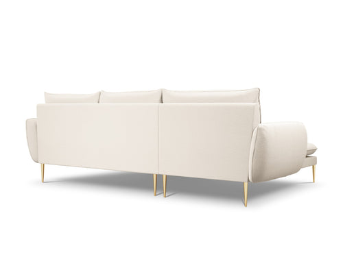 Cosmopolitan Design linker hoekbank Vienna 5-zits, boucle, beige - 170x255x95cm