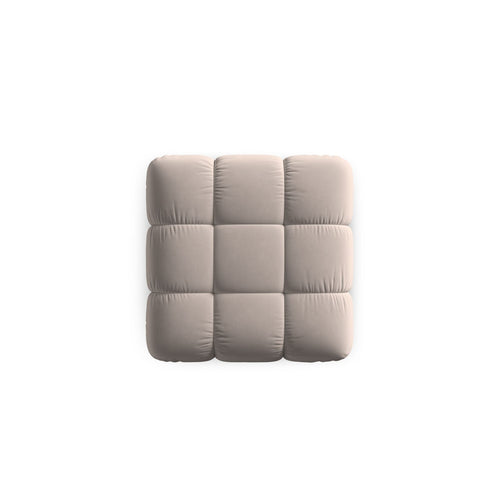 Cosmopolitan Design - Poef Cortina flueel cappuccino - 94x94x43cm