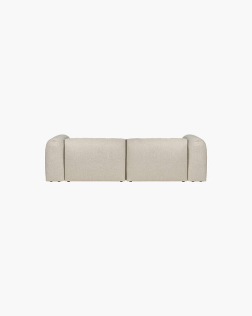 noo.ma Yaro 3‑zitsbank - Desert Beige Bouclé, zachte zit