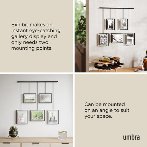 Umbra set met fotolijsten (5) Exhibit - 79 x 3 x 43 cm - Zwart